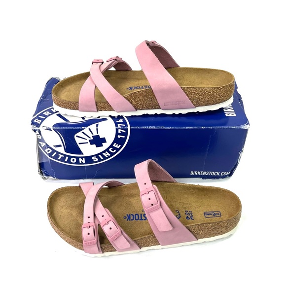 **SOLD** Birkenstock Franca Leather Orchid Soft Footbed Sandals Ladies 8 Men 6 - Picture 4 of 16